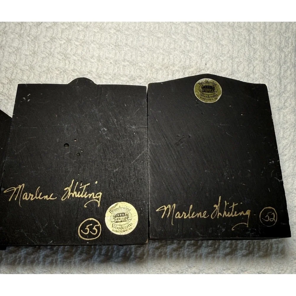 VTG Marlene Whiting Brandywine Village Houses 3D Resin YorktownVa Shelf Sitters